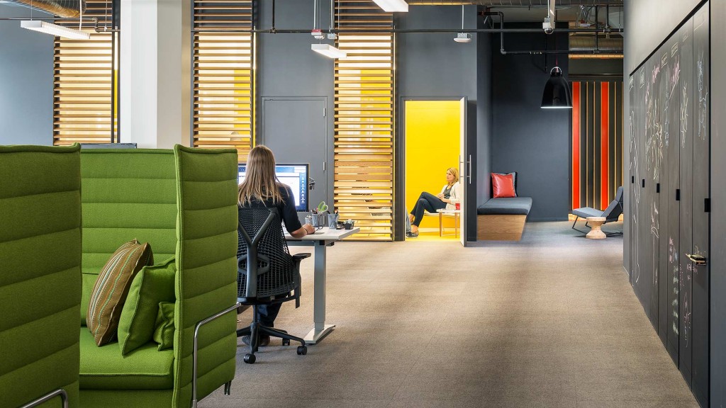 A person working in an office.