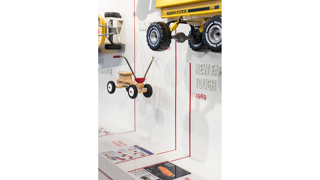 A group of small wheeled wheels.