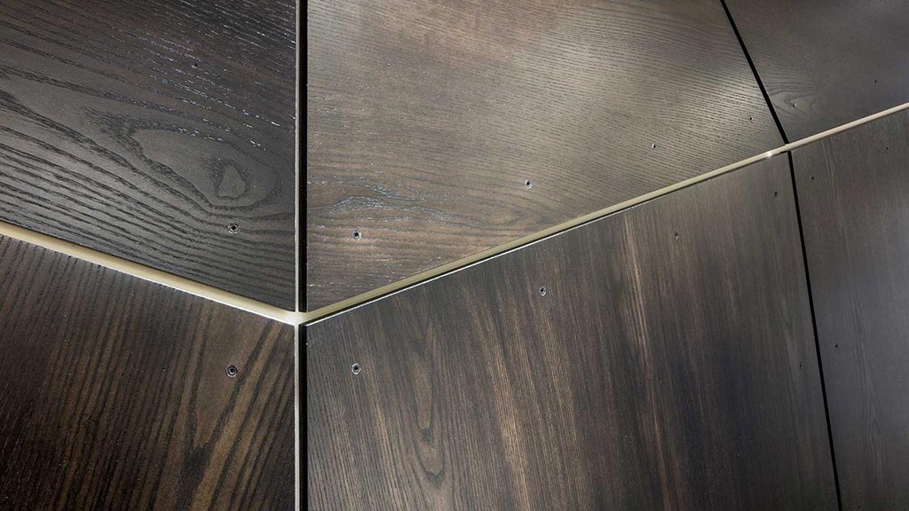 A wood floor with a wire.
