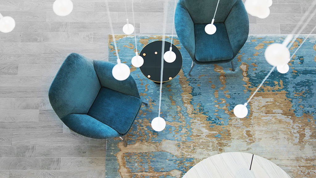 A group of chairs and a table.