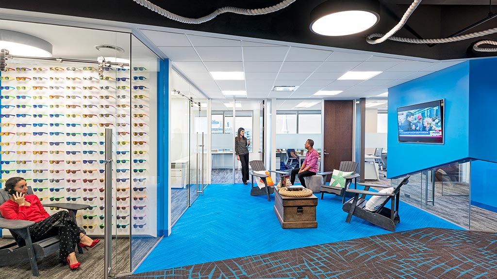 A group of people in a room.