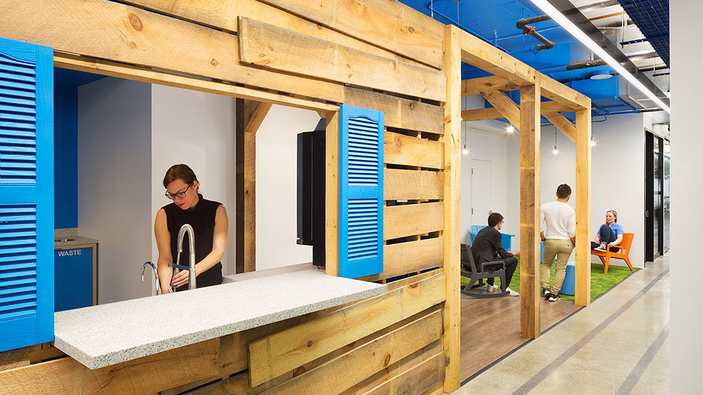 A group of people in a room.