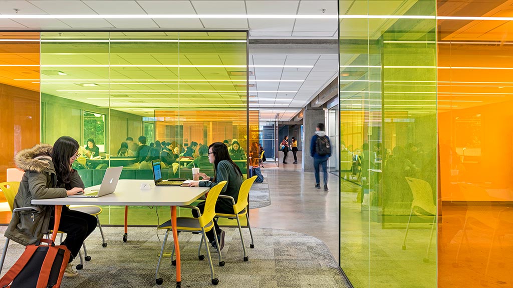 People sitting at a table.