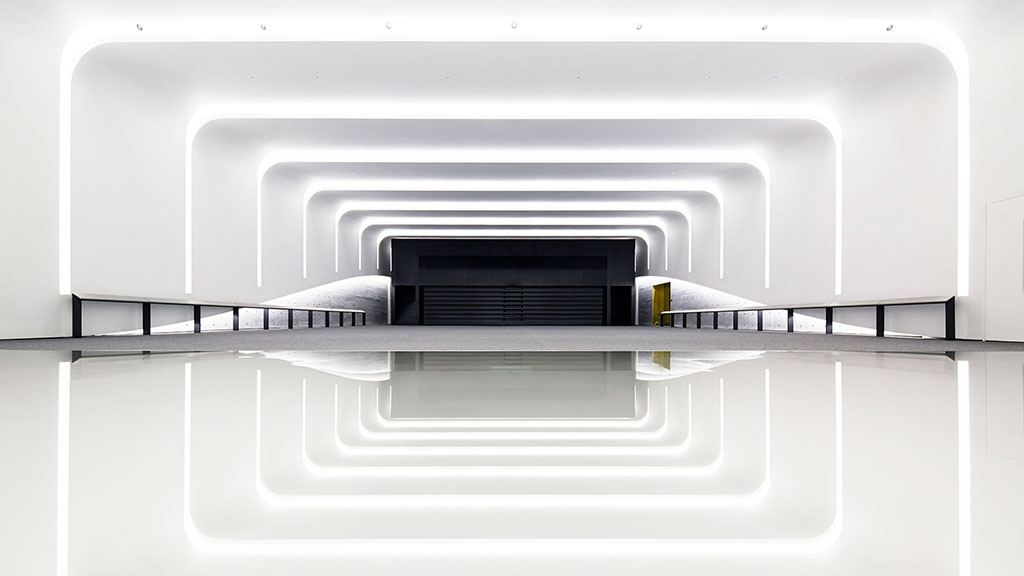 A white rectangular object with a black object in it.