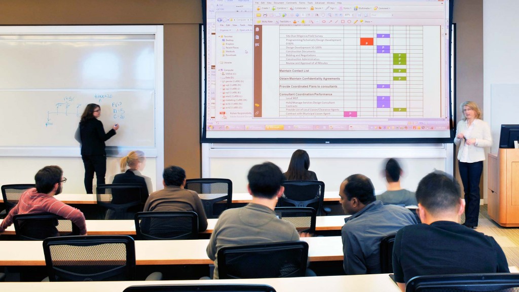 A person giving a presentation.