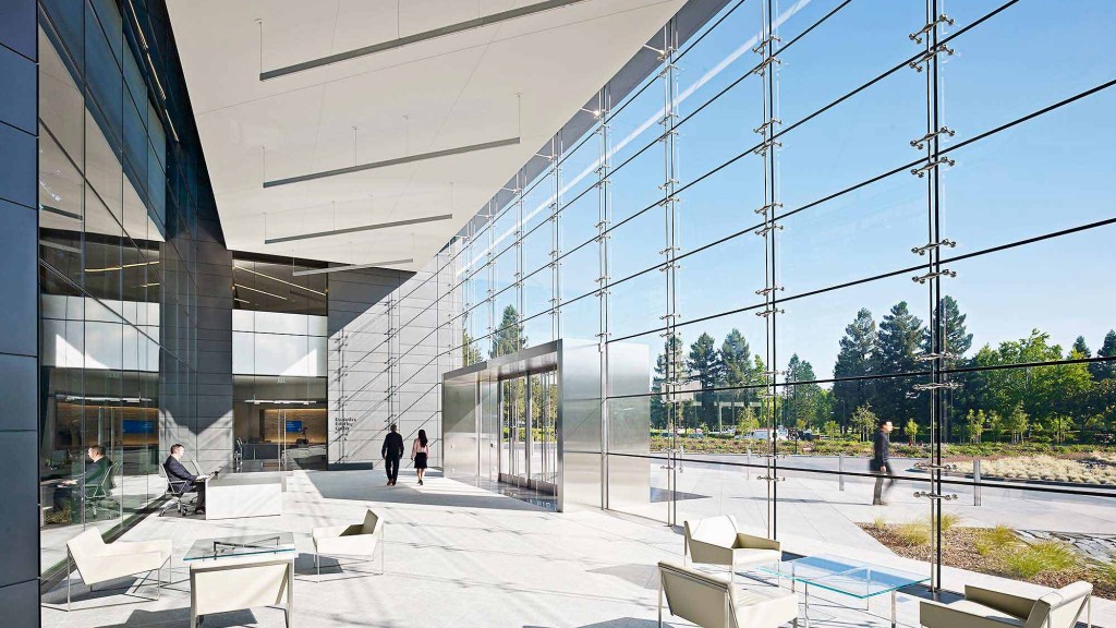 A building with a glass roof.