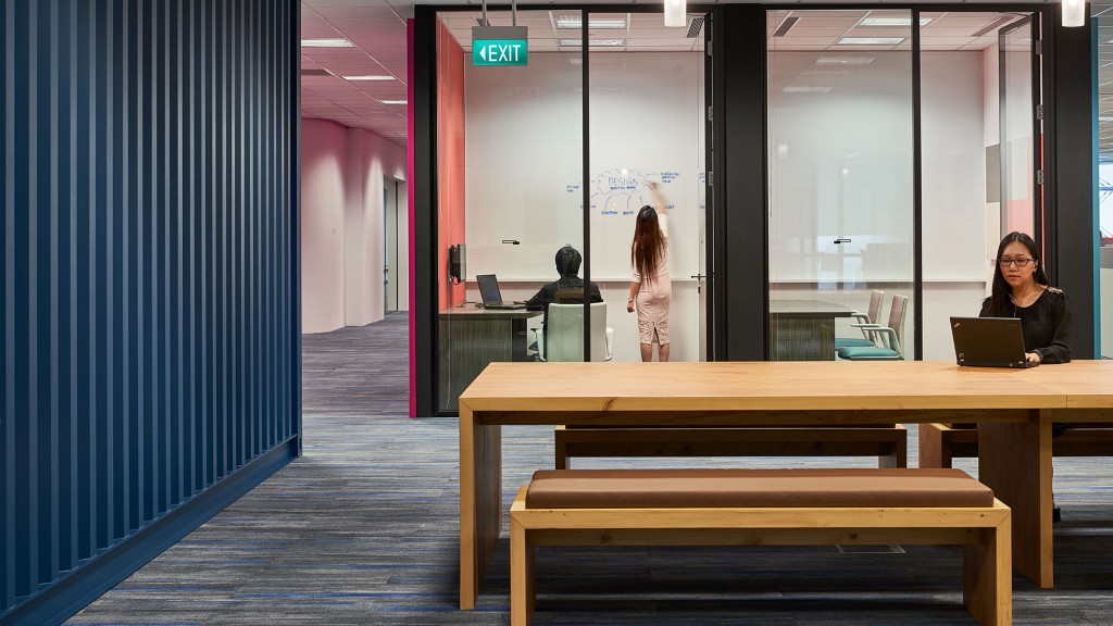 A person sitting at a desk.