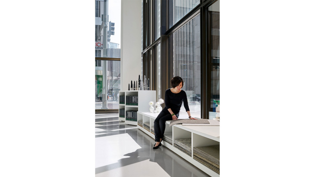 A person sitting at a desk.