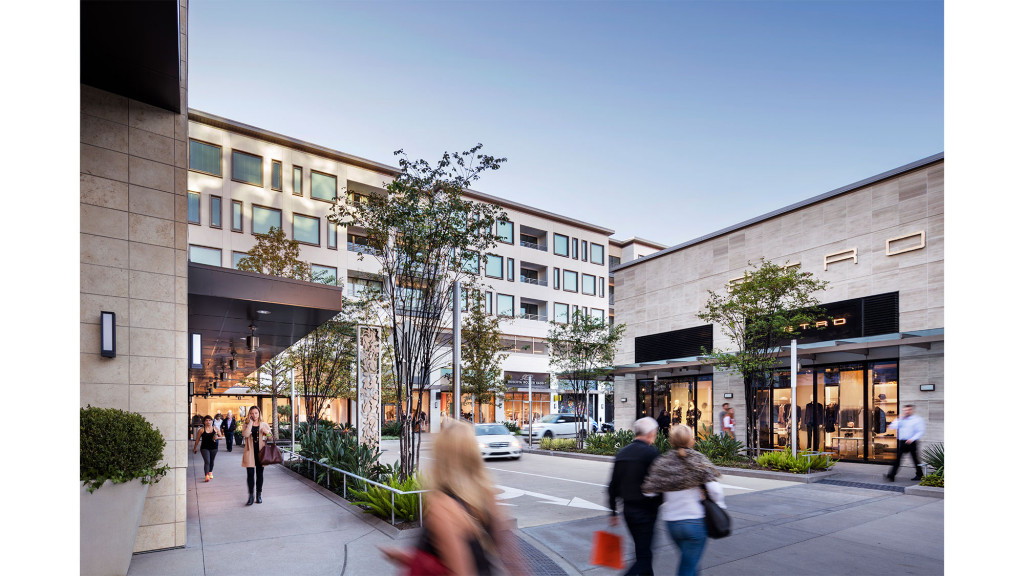 People walking on a sidewalk.