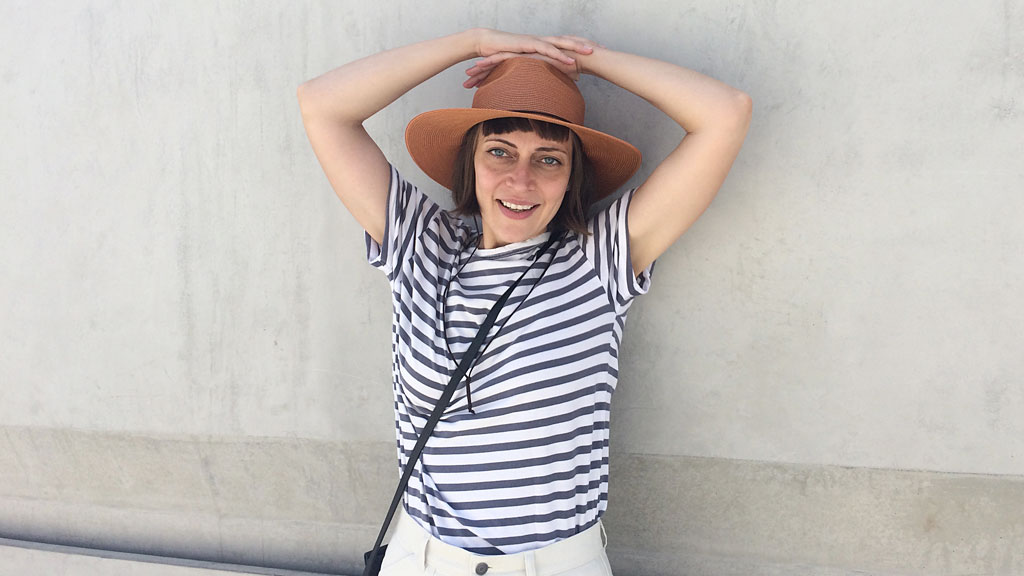 A person wearing a hat.