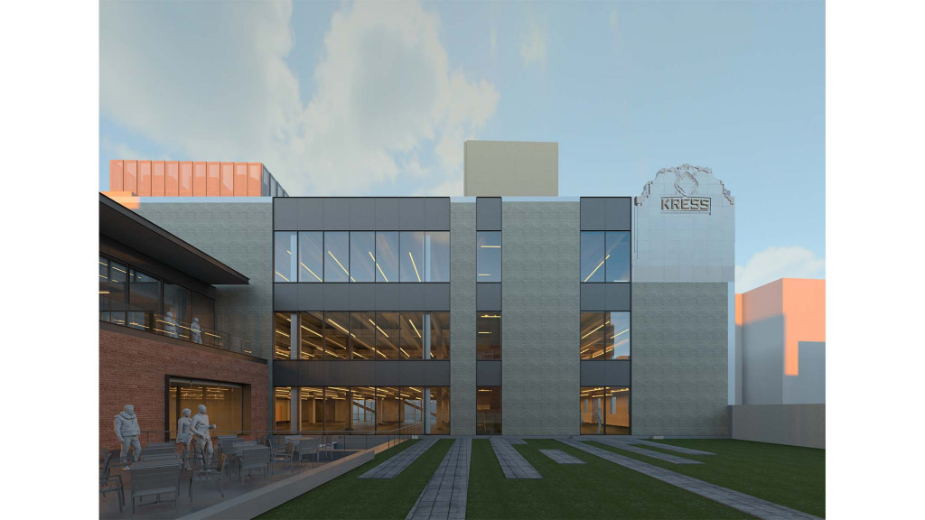 A building with a courtyard.