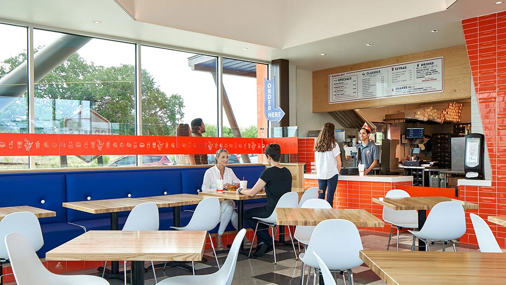 A group of people in a room.