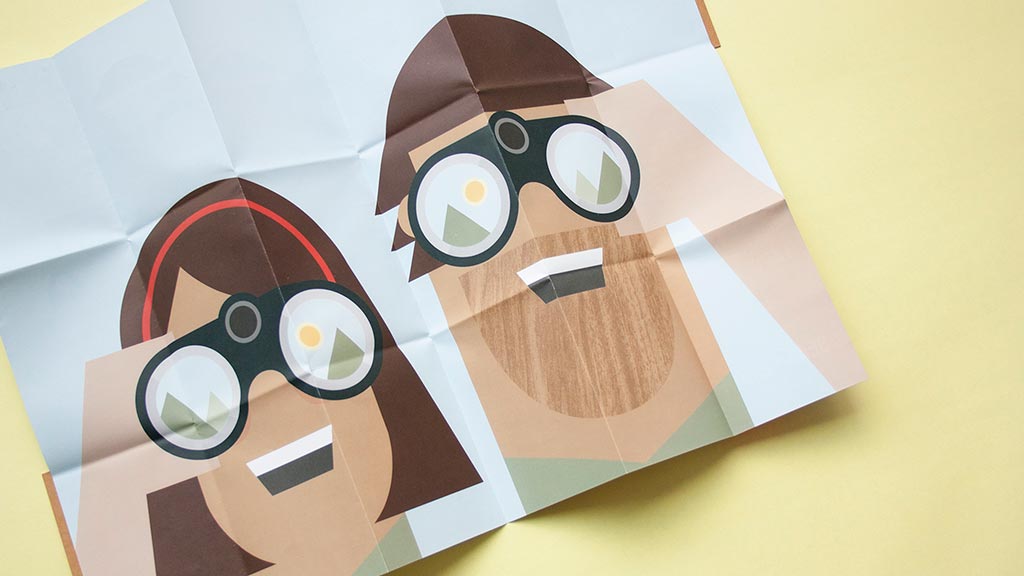 A paper with a cartoon face on it.