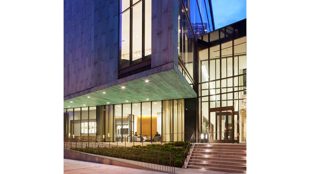 A building with windows.