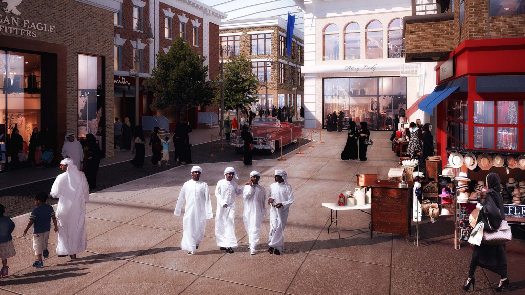 A group of people in white robes walking down a street.
