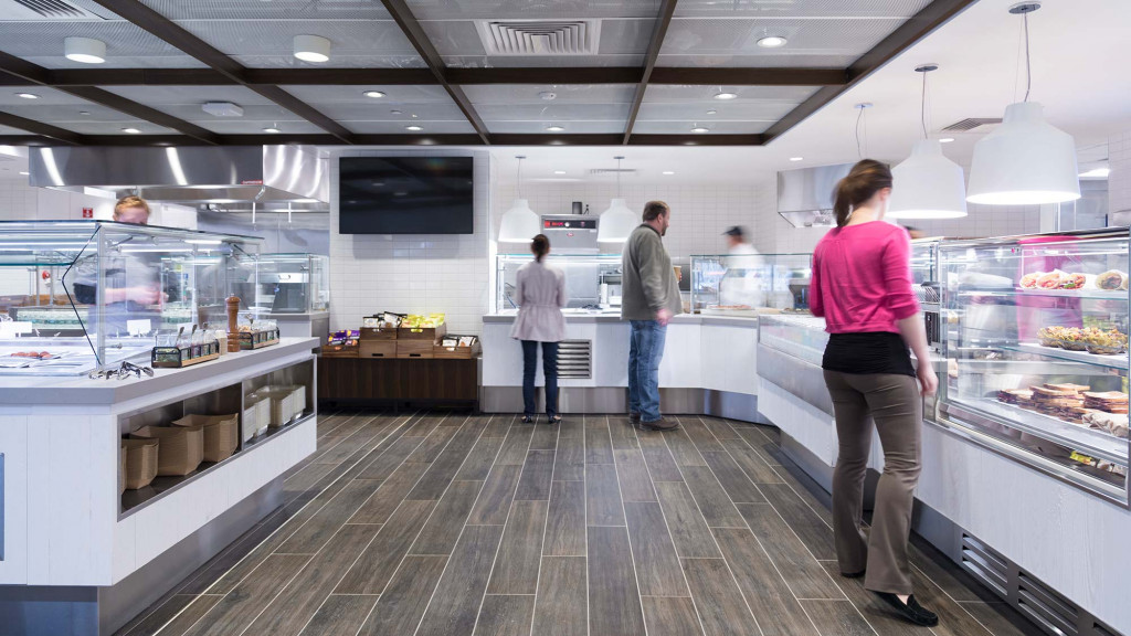 People in a grocery store.