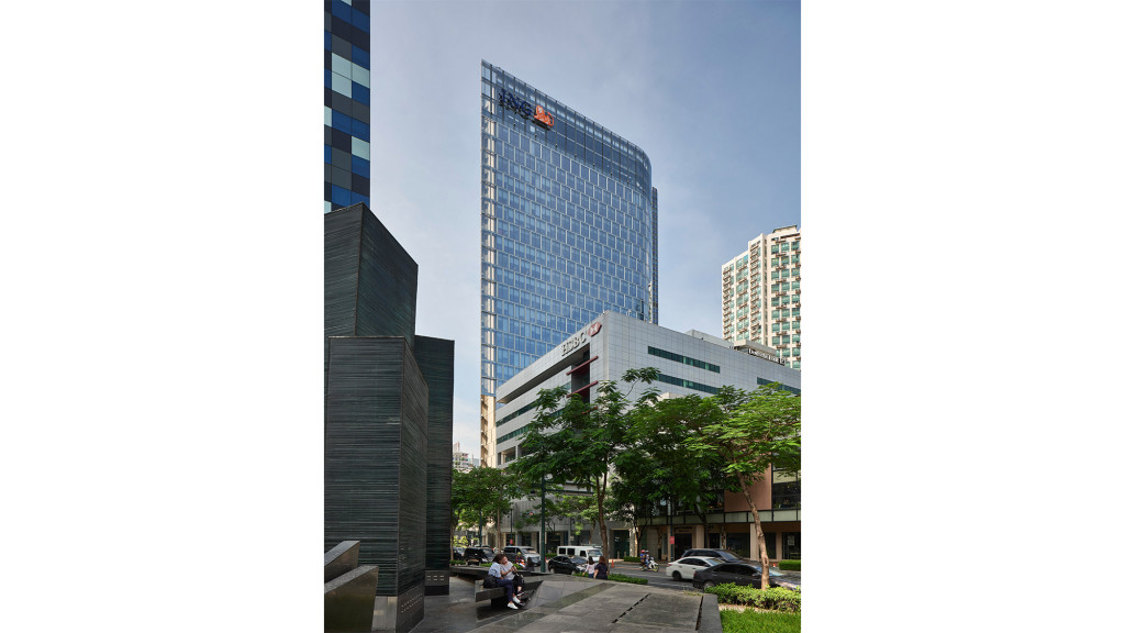 A few tall buildings.