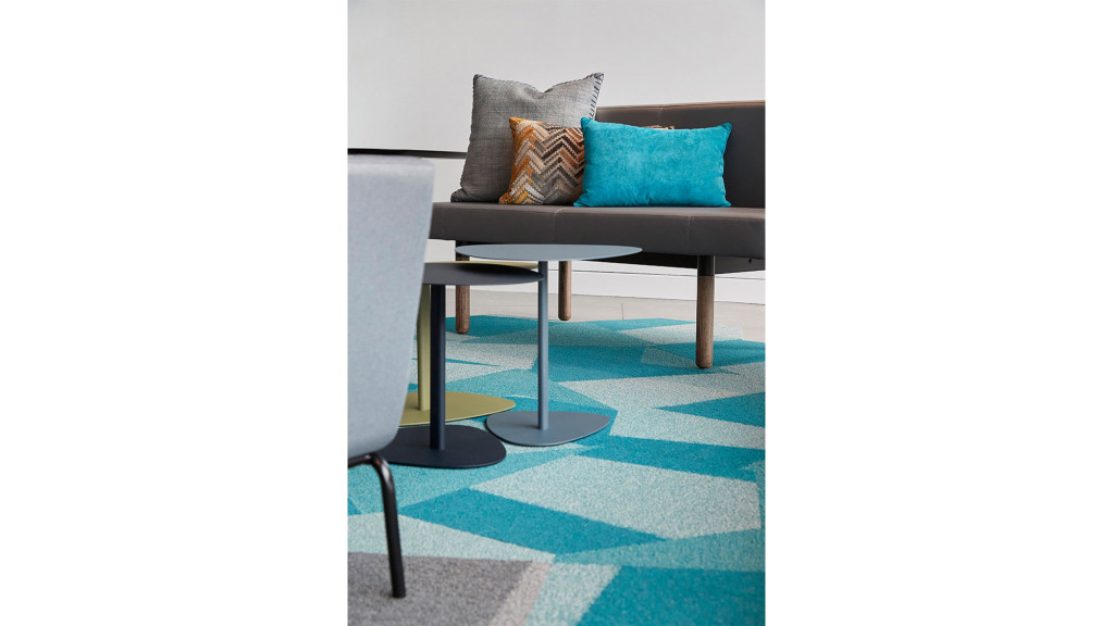 A couch and a table.