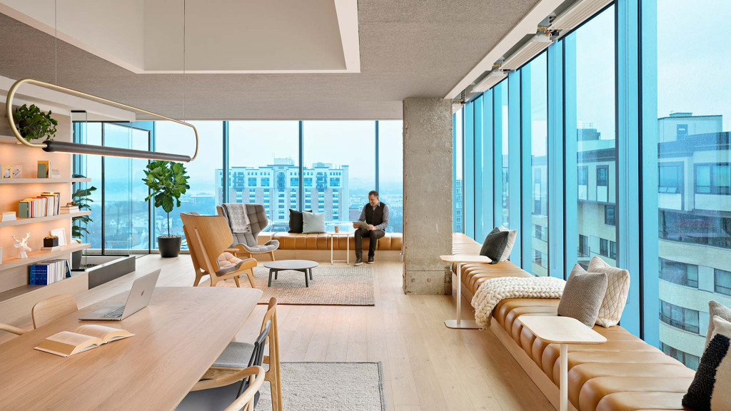 A person sitting in a living room.