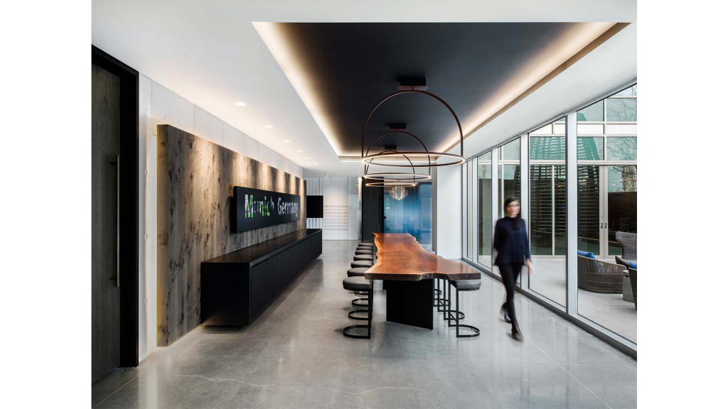 A person standing in a room.