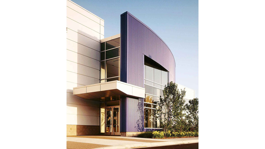 Katzen Arts Center with a glass front.