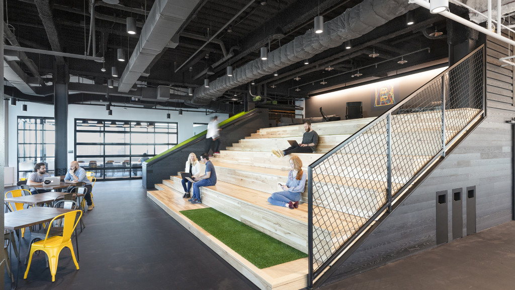 People sitting on a bench.