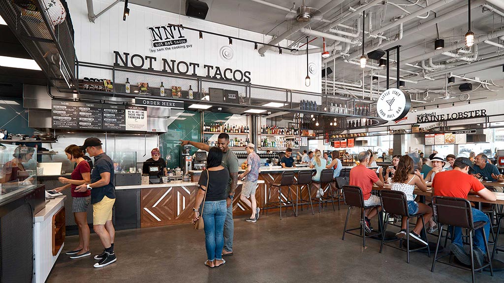 People in a restaurant.