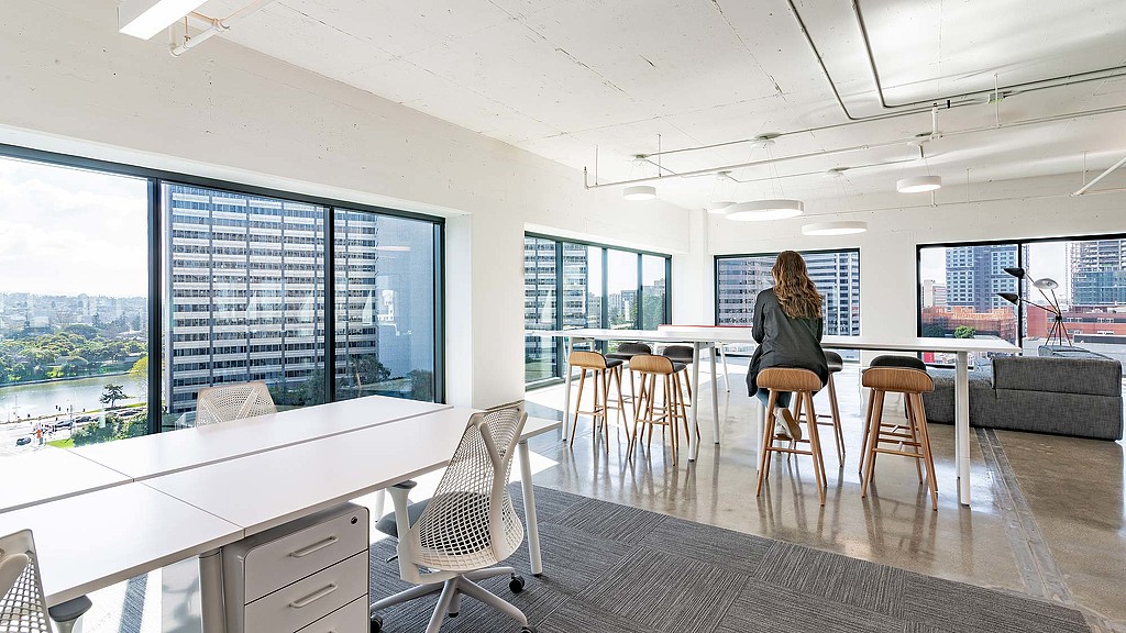 A person sitting at a table.