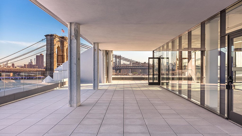 A building with glass walls.