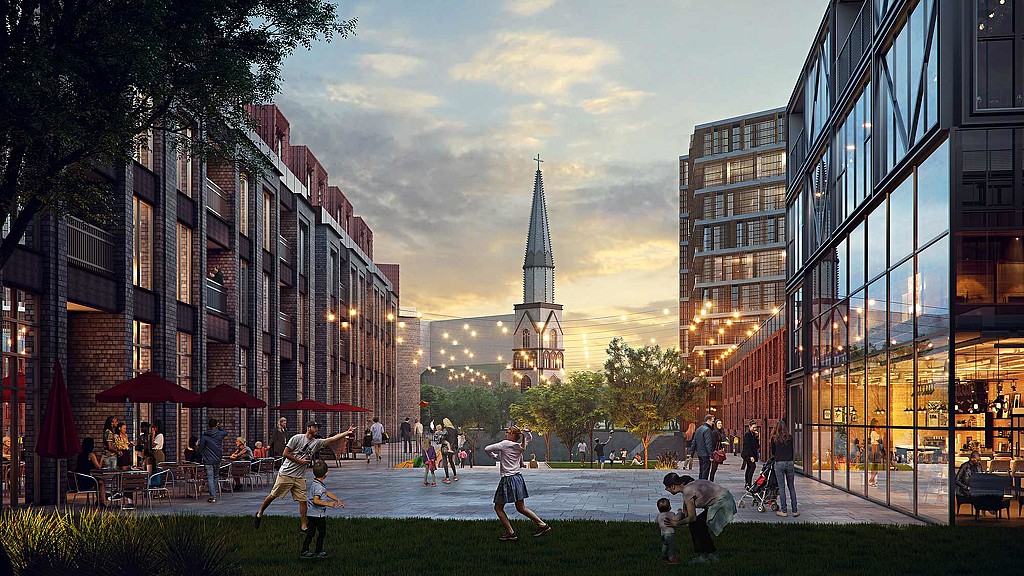 People playing in a park.