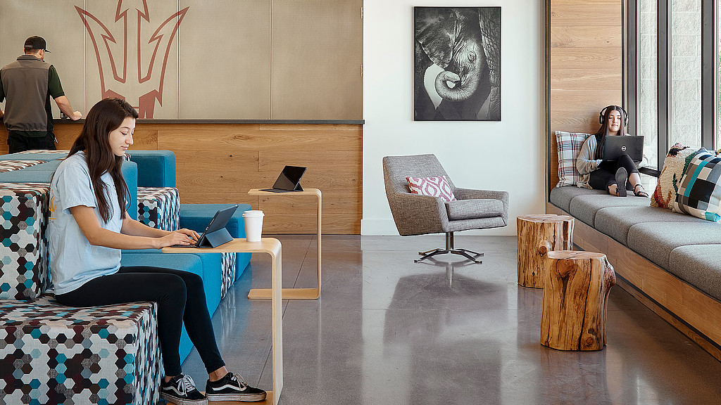 A person sitting on a couch using a laptop.