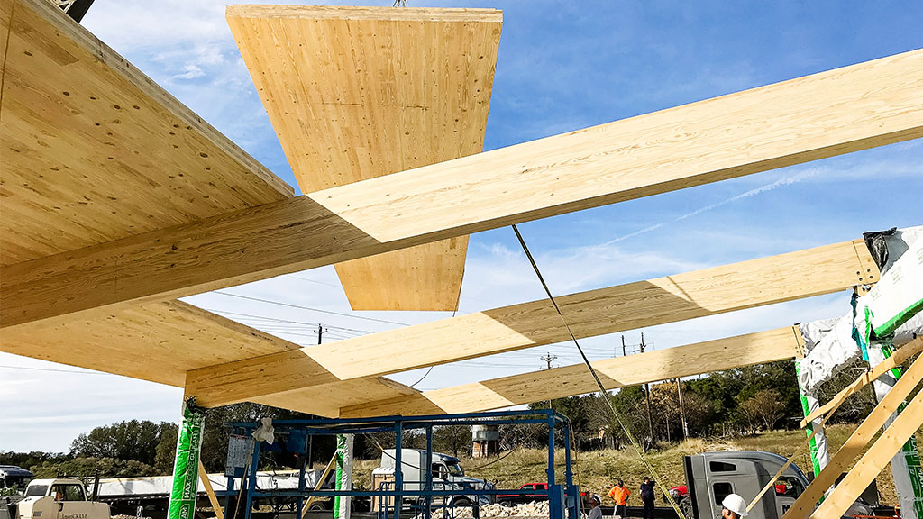 A large wooden structure.