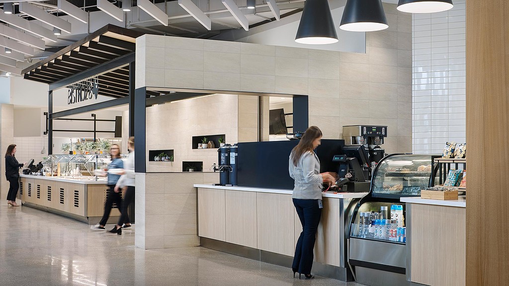 A person standing in a room.