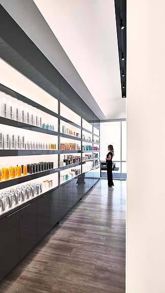 A person standing in a room.