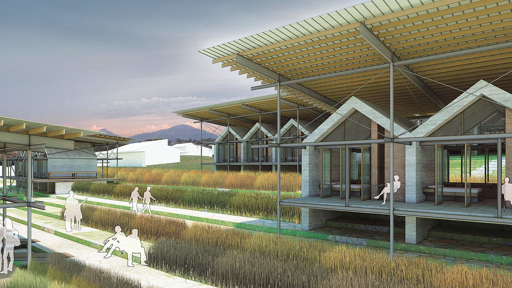 A house with a grass yard.