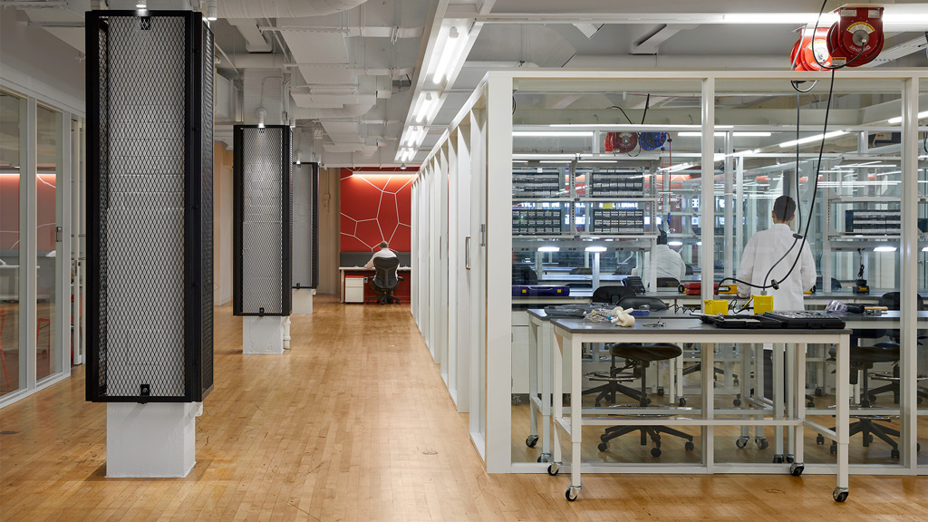 A person working in a room.