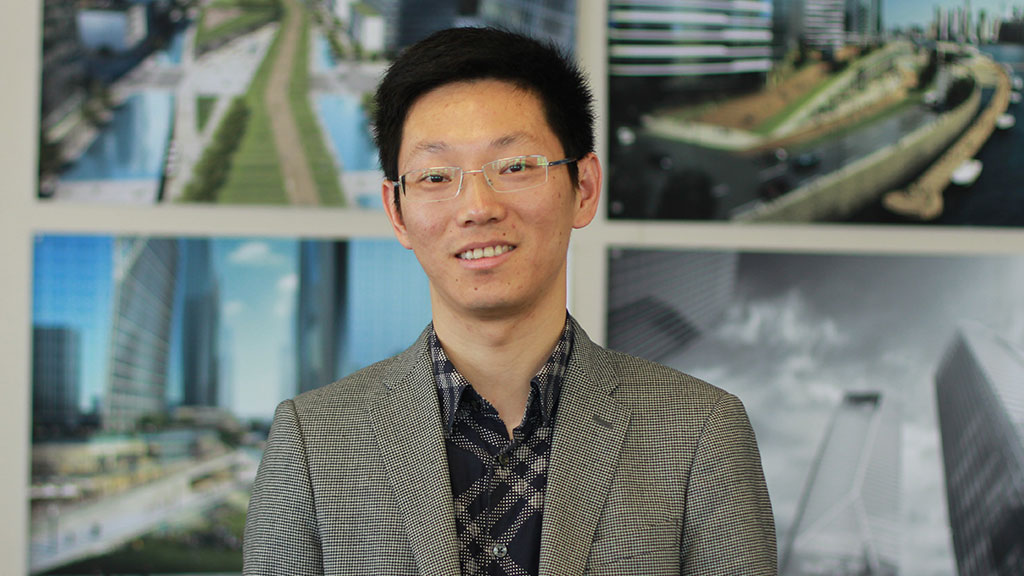 A man wearing glasses.