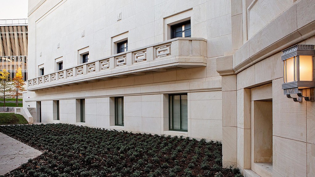 A building with a balcony.
