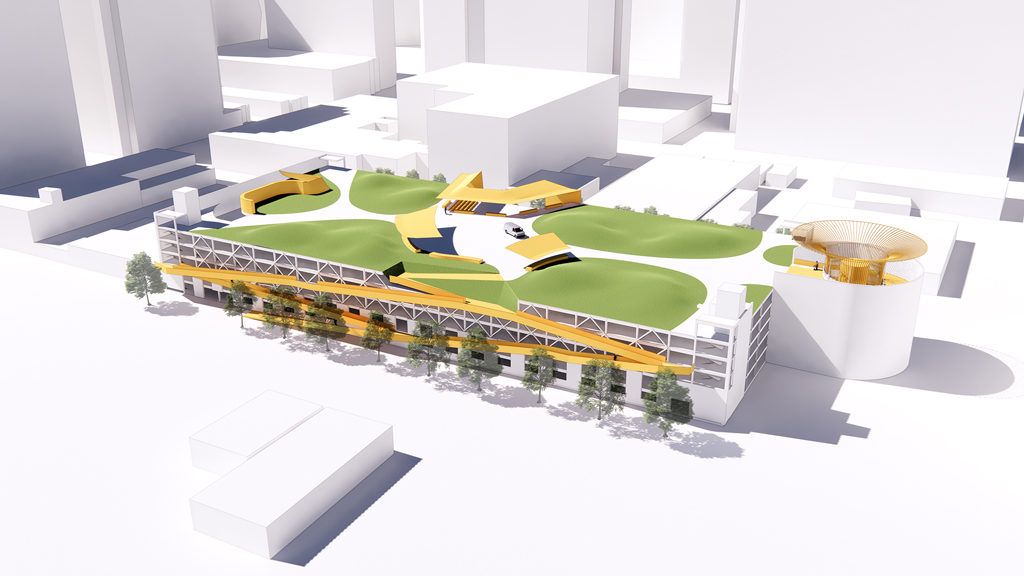 A model of a building.