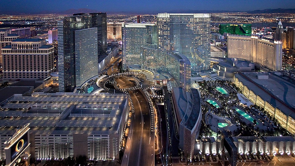 A city with many buildings.