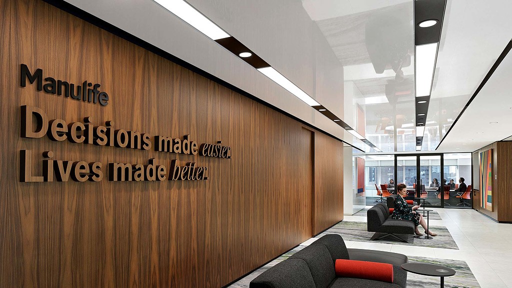 Manulife reception area seating