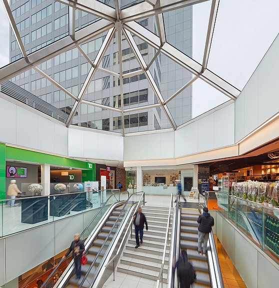 St. Clair Centre retail interior with stair
