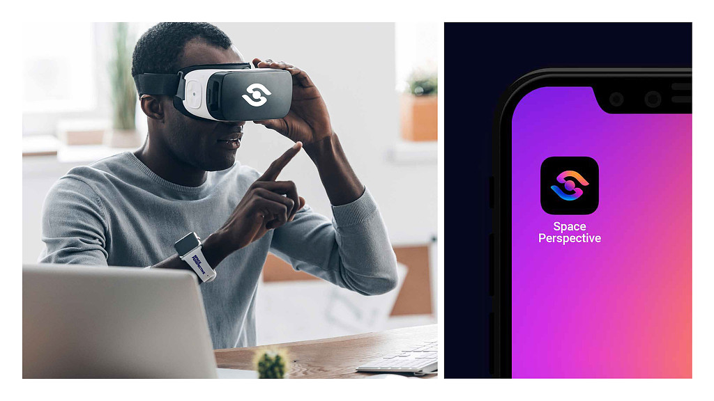 A man wearing virtual reality goggles.