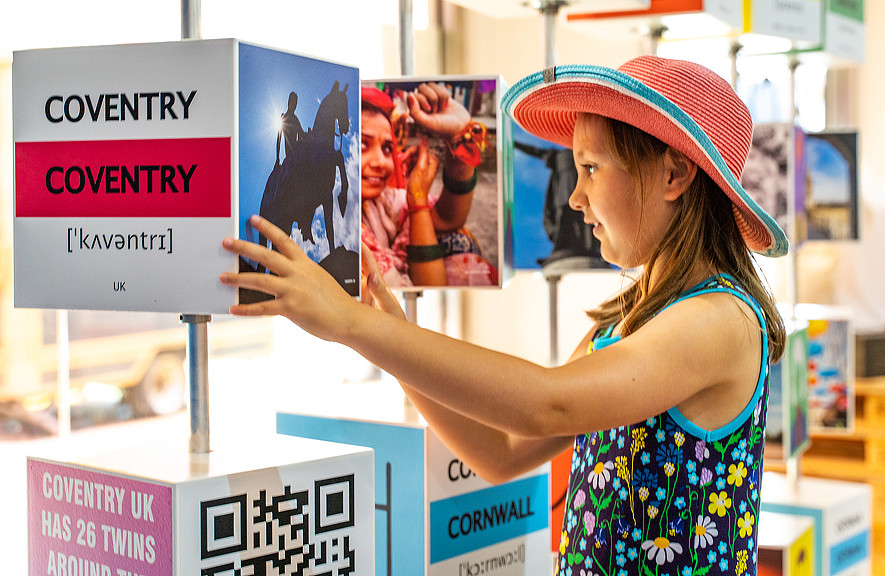 A person holding a book.