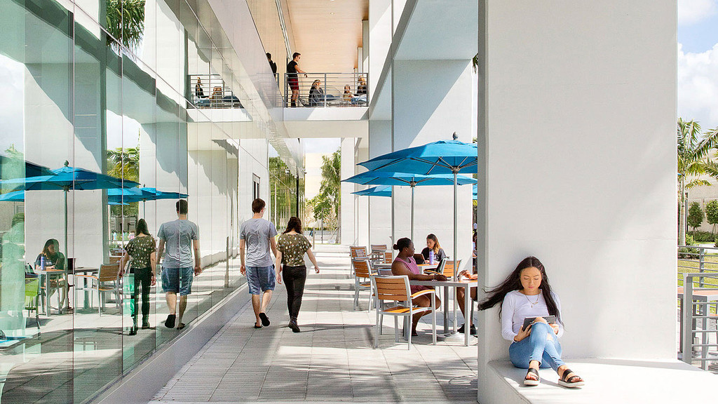 A person sitting on a bench.