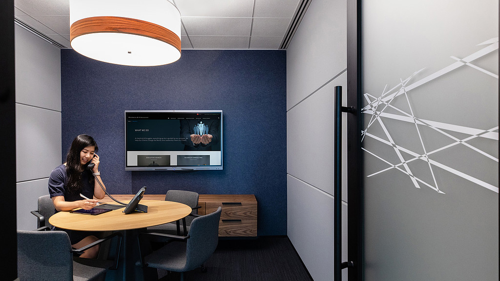 A person talking on the phone.