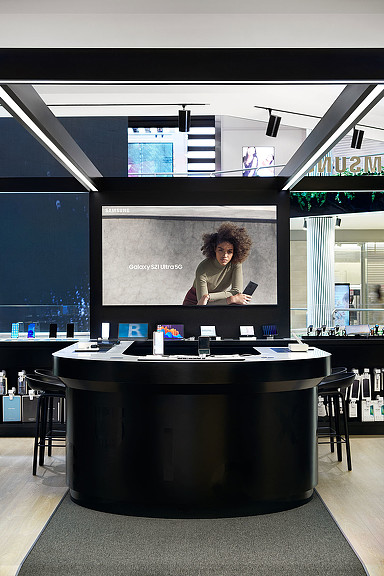 A person on a television screen.