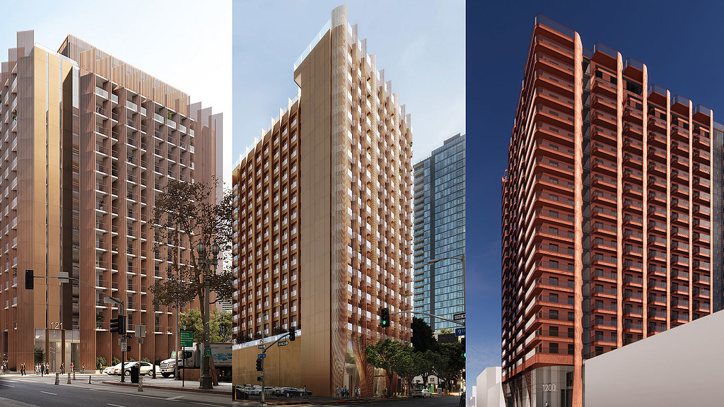 A group of tall buildings.