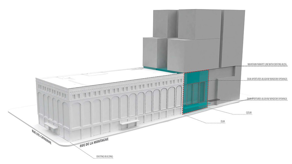 A white model of a building.