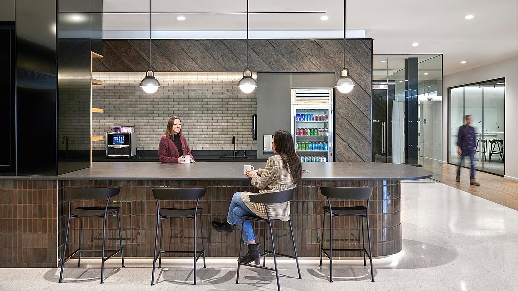 Morning Consult headquarters cafe